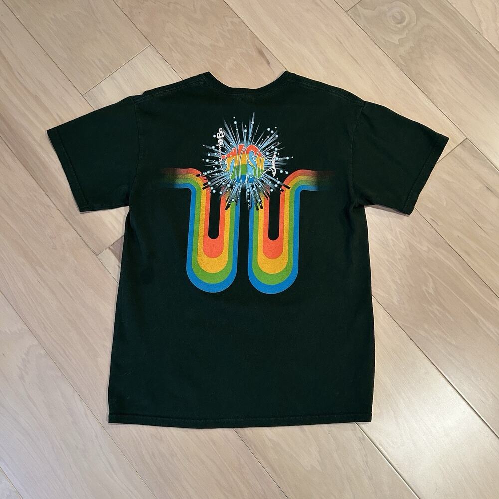Phish Rainbow Roller Tee Green T-Shirt Short Sleeve *Stains Size Medium